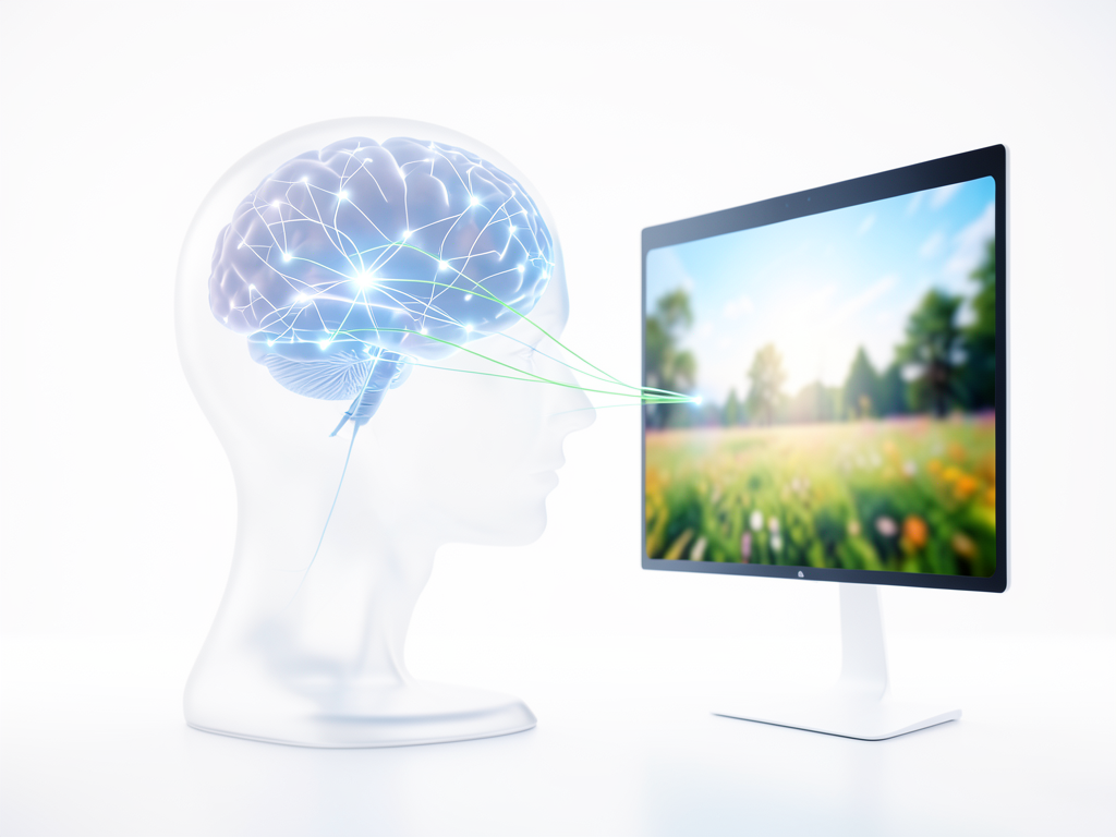 Researcher analyzing brain activity patterns displayed on a screen in a neuroscience laboratory