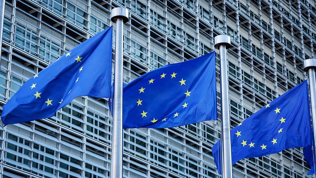 European Union flag and cloud computing servers representing EU cloud sovereignty policy debate
