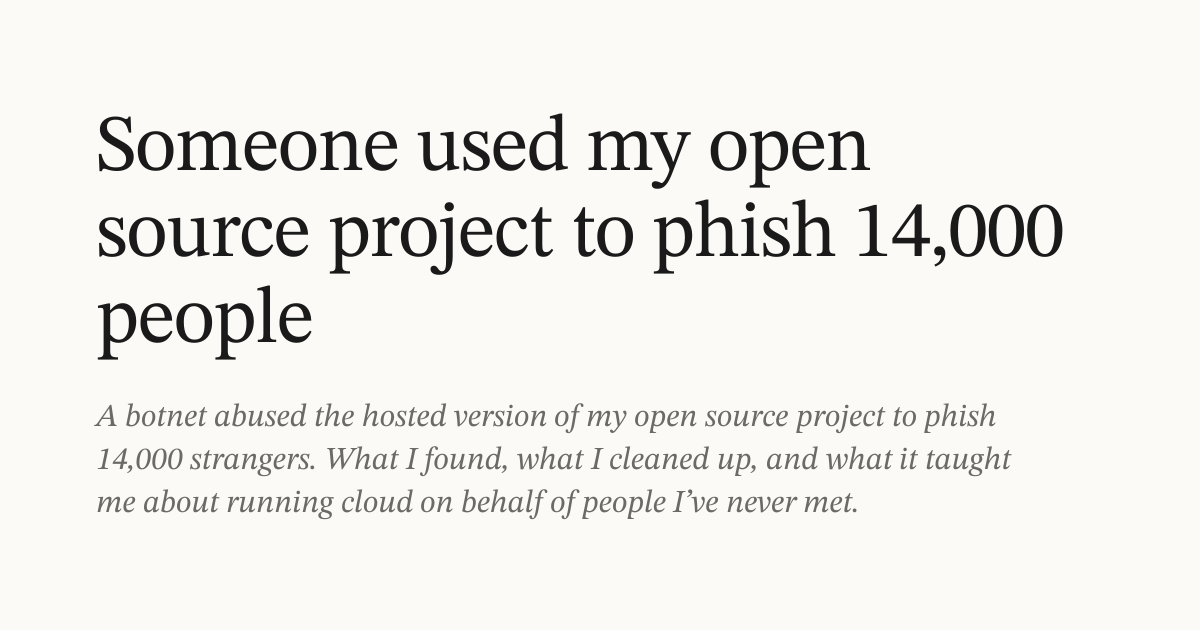 Open Source Project Hijacked in Phishing Campaign Targeting 14,000 Users