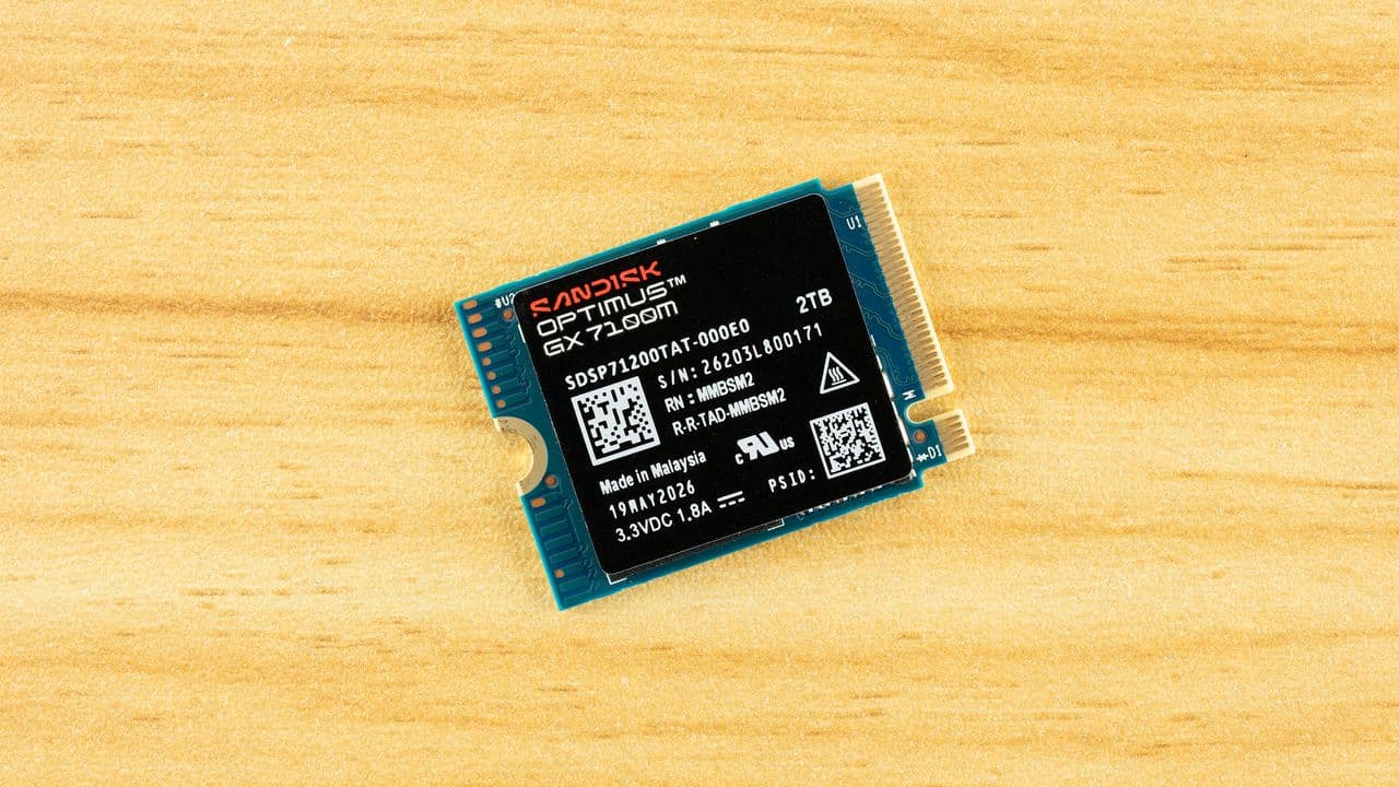Sandisk Optimus GX 7100M Targets Handheld Gaming With High-Performance 2230 SSD
