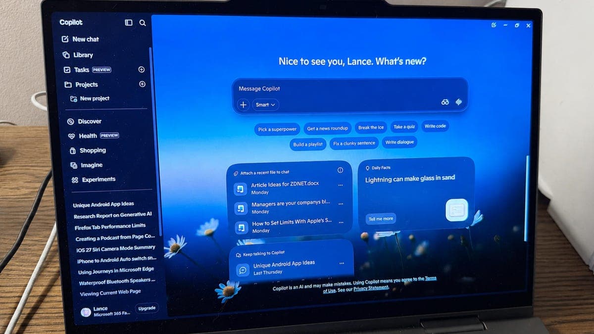 Microsoft Copilot app merger concept showing unified AI assistant interface