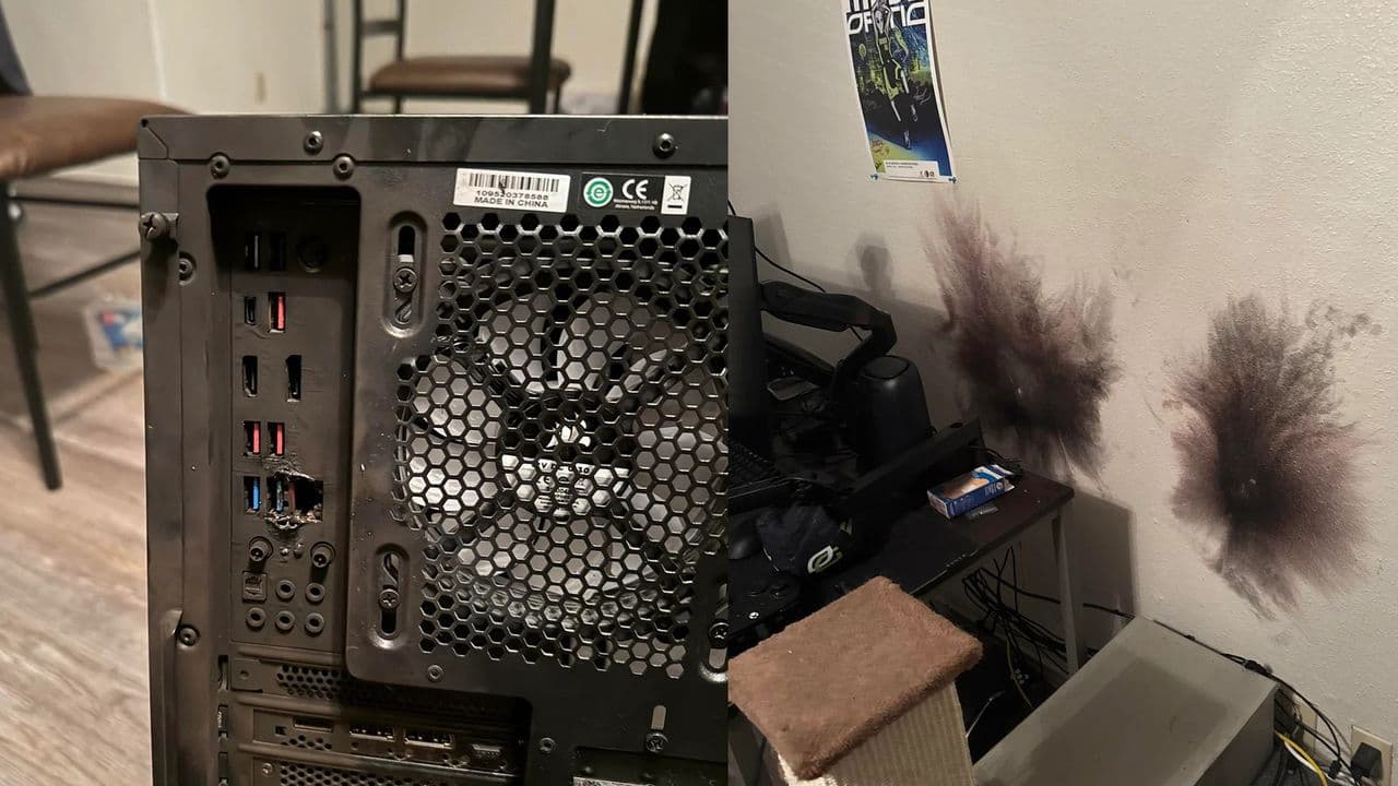 Lightning surge through coaxial cable destroys gamer's PC, highlights home wiring risks