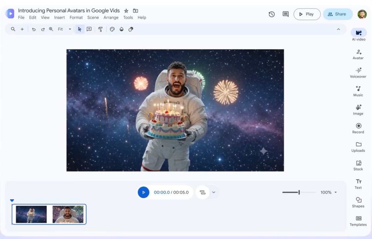 Google Vids Adds Personalized AI Avatars for Custom Video Creation