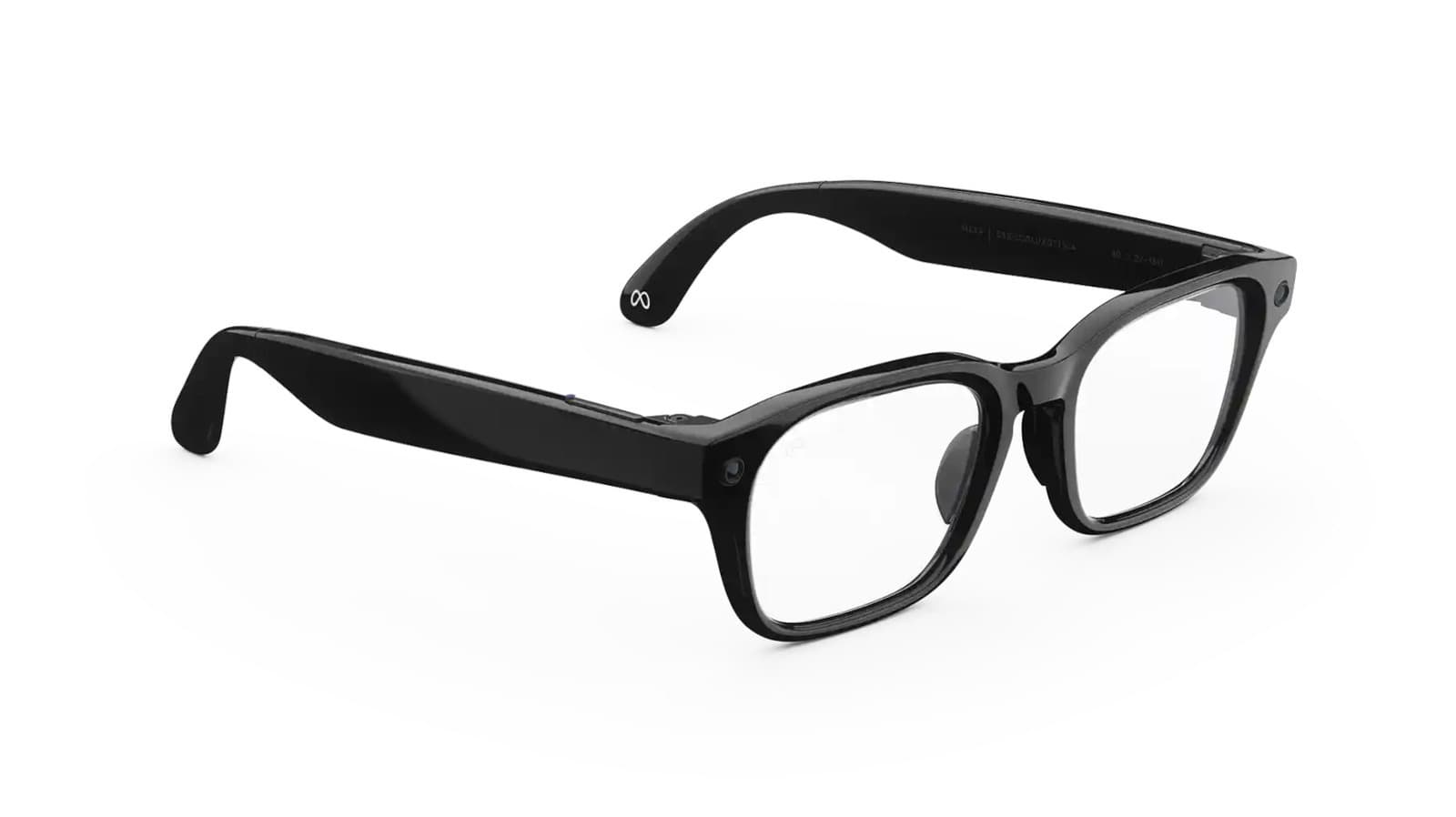 Concept rendering of Meta smart glasses without a camera module, focusing on lightweight audio-focused design