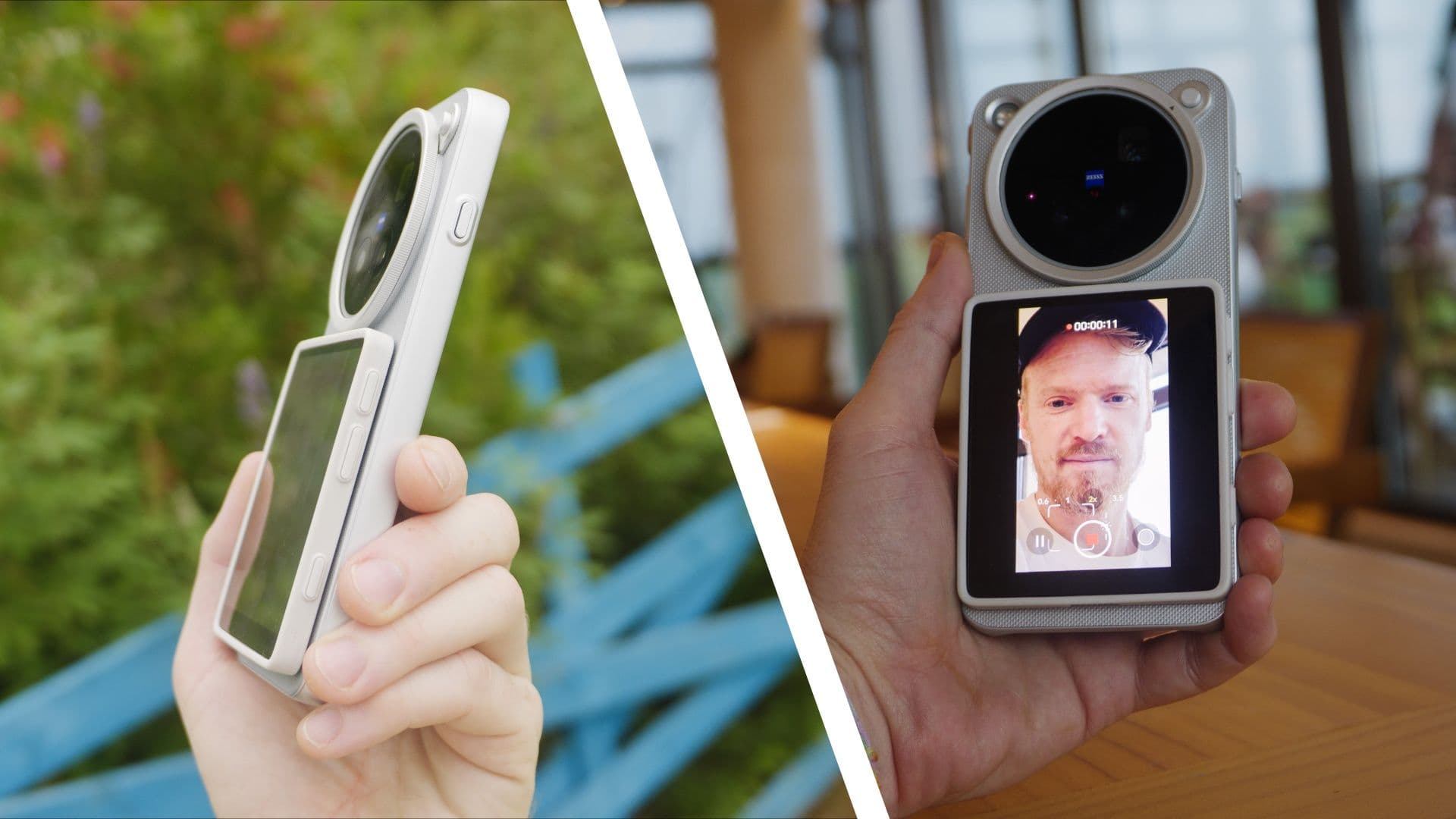 Vivo X500 Pro Max with its ultra-thin Bluetooth selfie screen attached to the back via a magnetic case