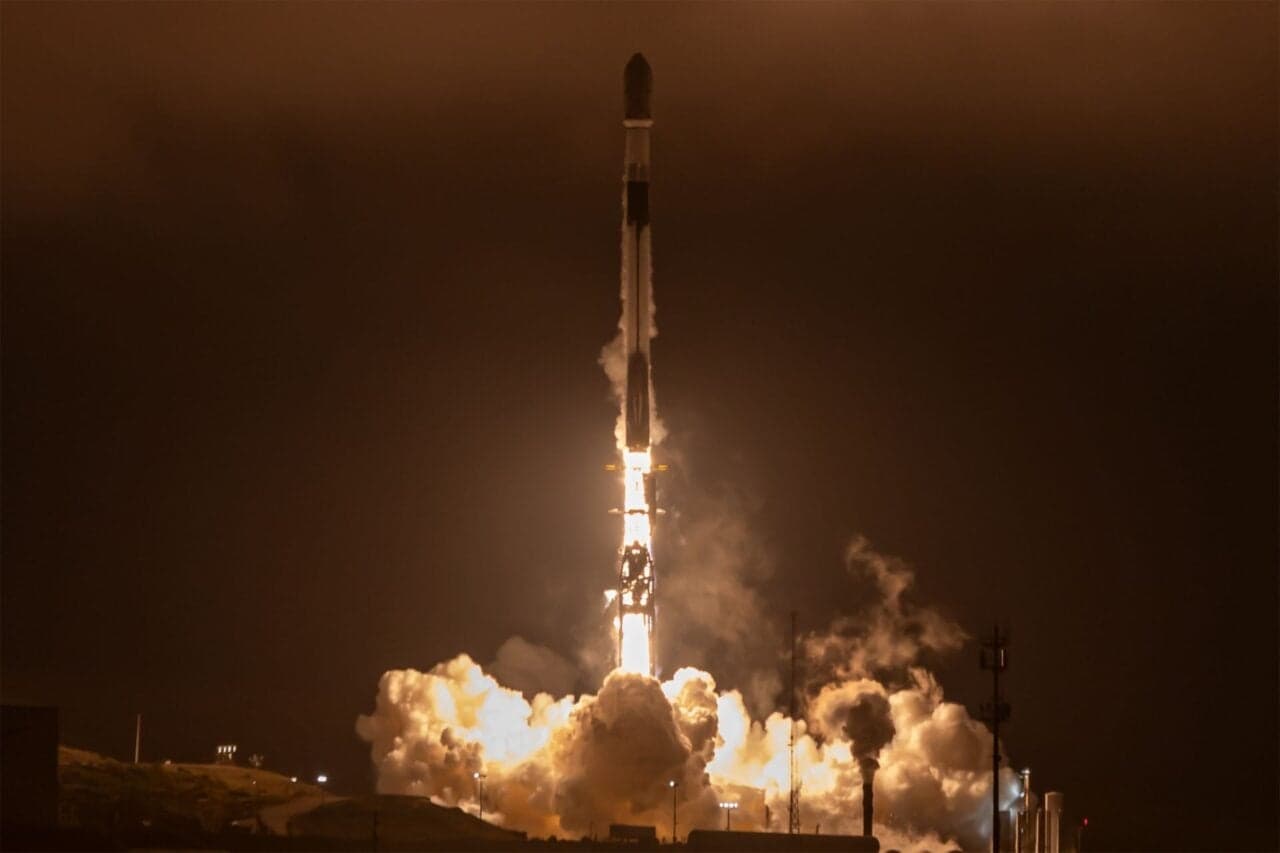 Artist's concept of a small satellite powered by a nuclear battery in deep space