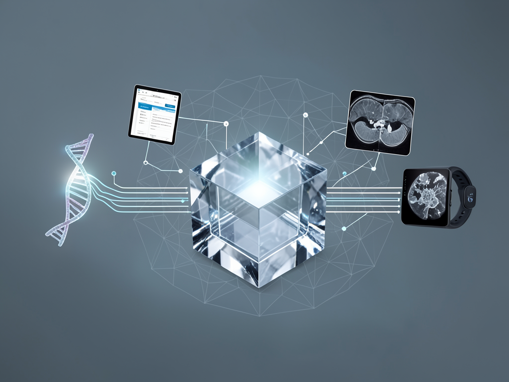 Scientists analyzing biological data on computer screens with genomic sequences