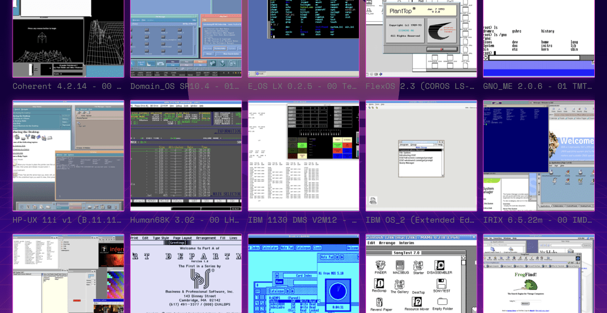 One developer built a museum of 600 operating systems you can run today