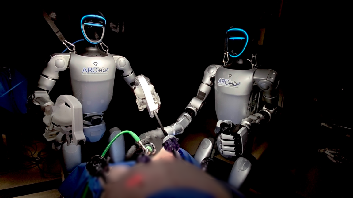Humanoid Robots Perform First Teleoperated Surgery on Live Pigs
