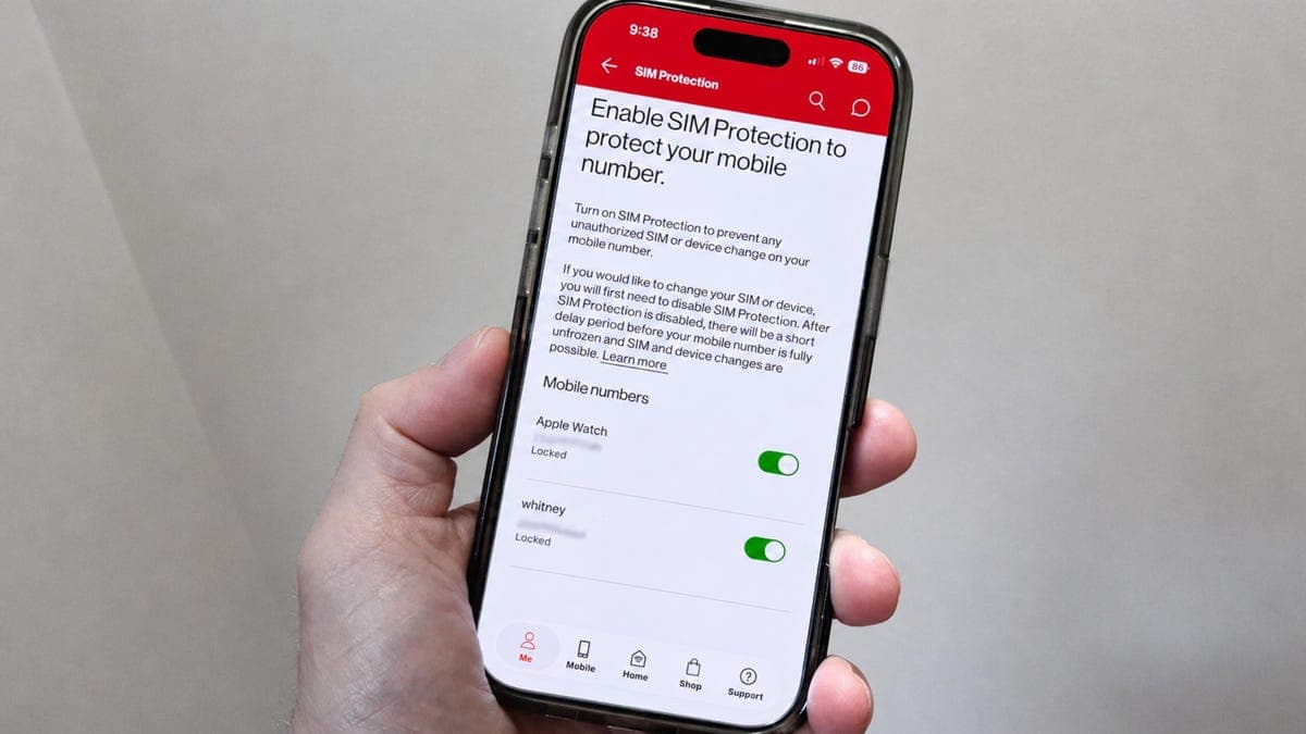 Smartphone with security lock icon overlay representing SIM swapping protection