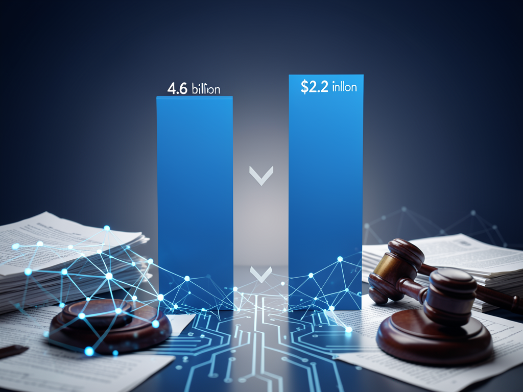 Graph showing legal tech venture funding from 2024 to 2026 with a peak in 2025 and slight decline in 2026