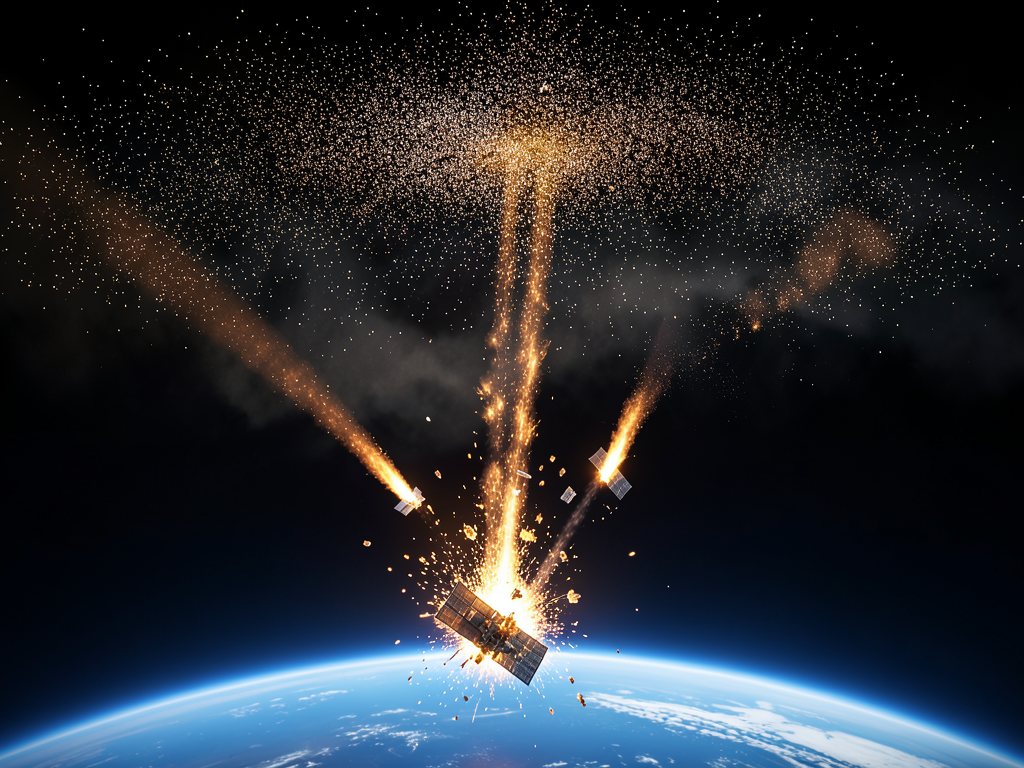 Starlink satellites burning up in Earth's atmosphere during re-entry disposal
