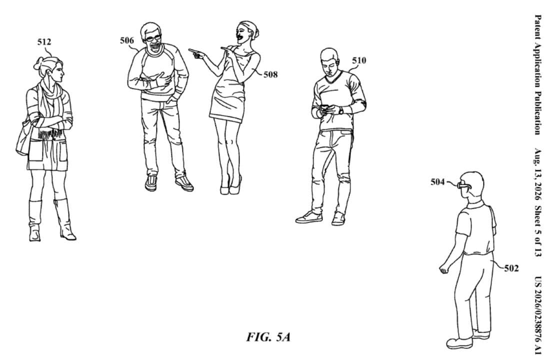 Concept illustration of Meta smart glasses with facial recognition technology