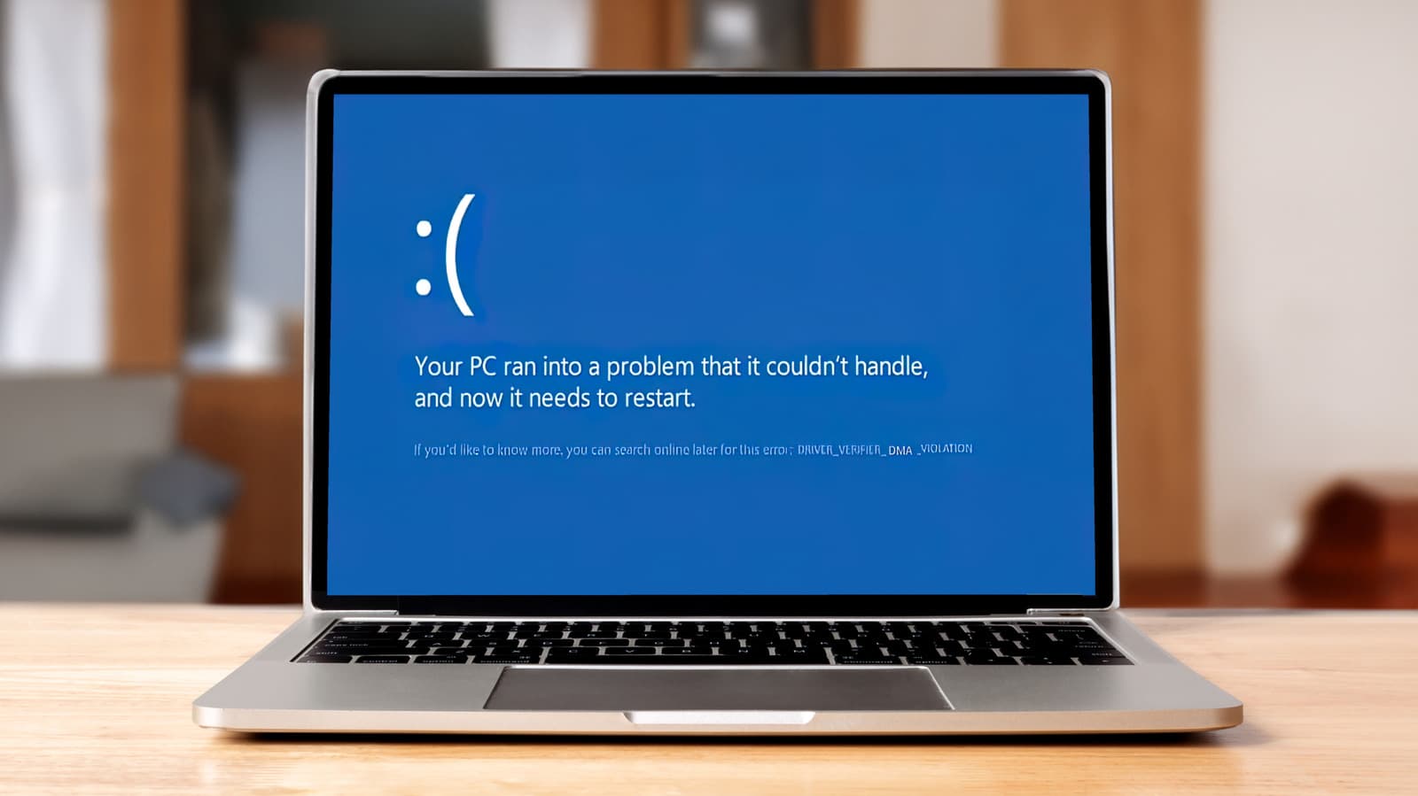 A laptop screen showing a lightweight Linux desktop with a clean, minimal interface