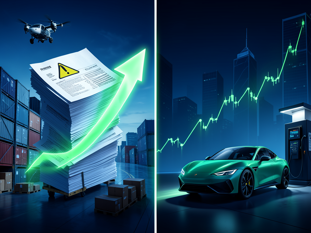 Graphic showing Amazon and Tesla stock performance since their IPOs