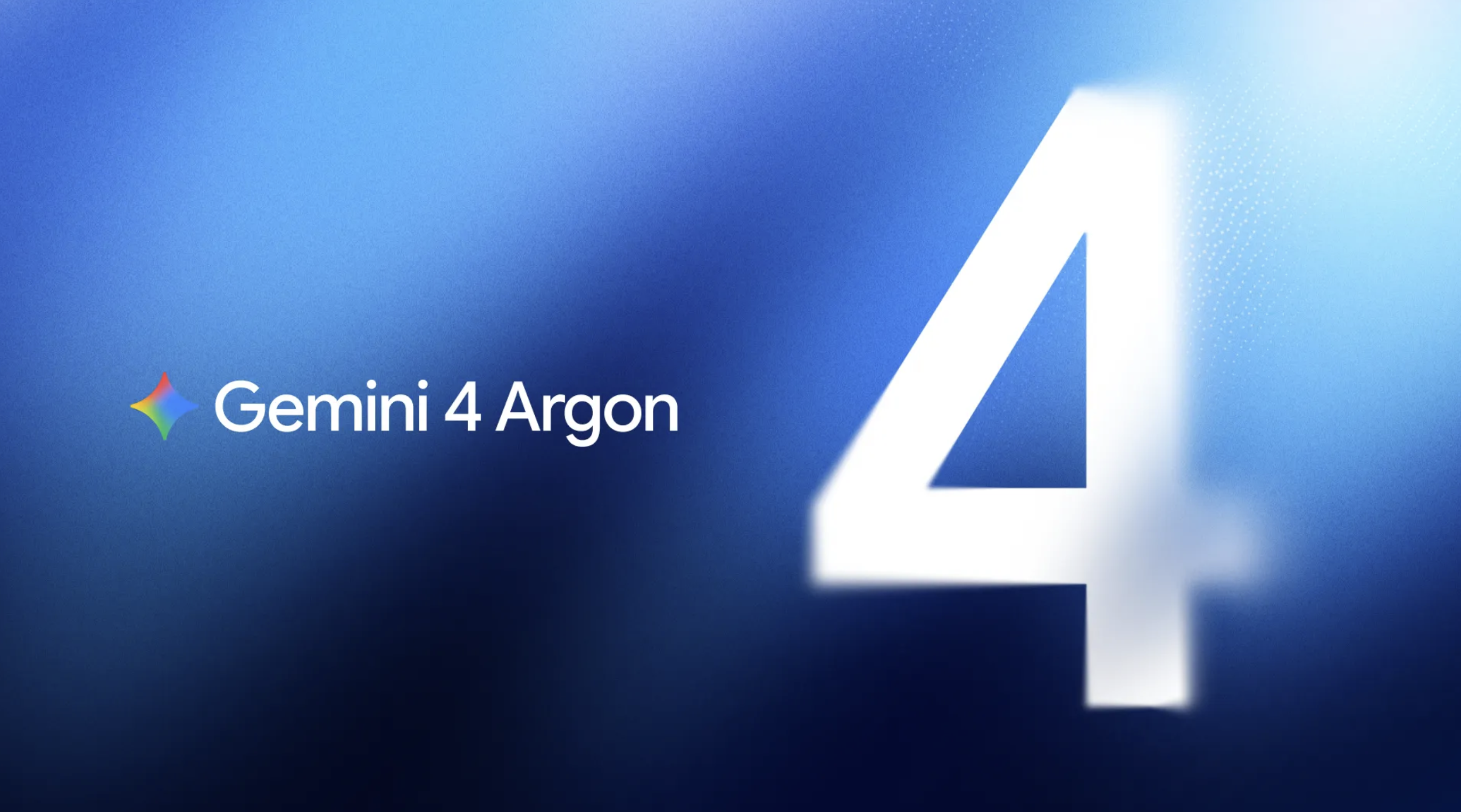 Google Gemini 4 AI model launch announcement with text and interface elements