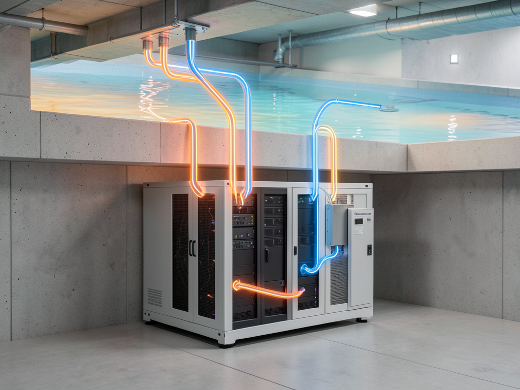 Tiny Data Center Turns Waste Heat Into Pool-Warming Resource