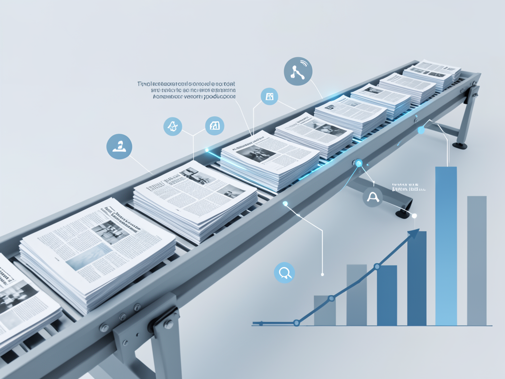 Stack of academic papers next to a laptop screen with AI assistant interface