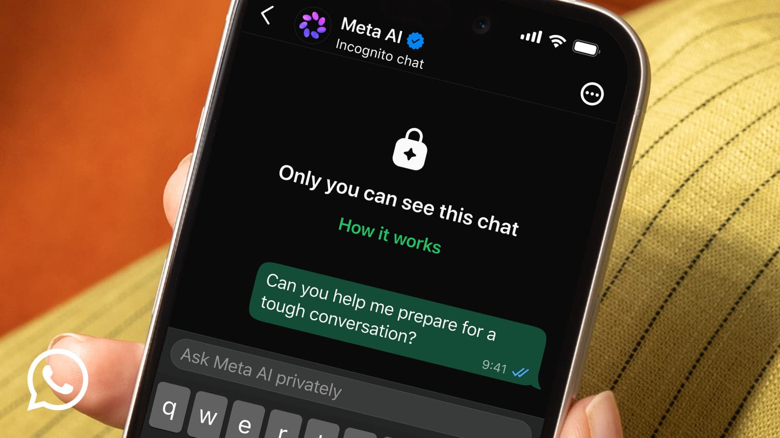WhatsApp Adds Incognito Mode for AI Chat Conversations