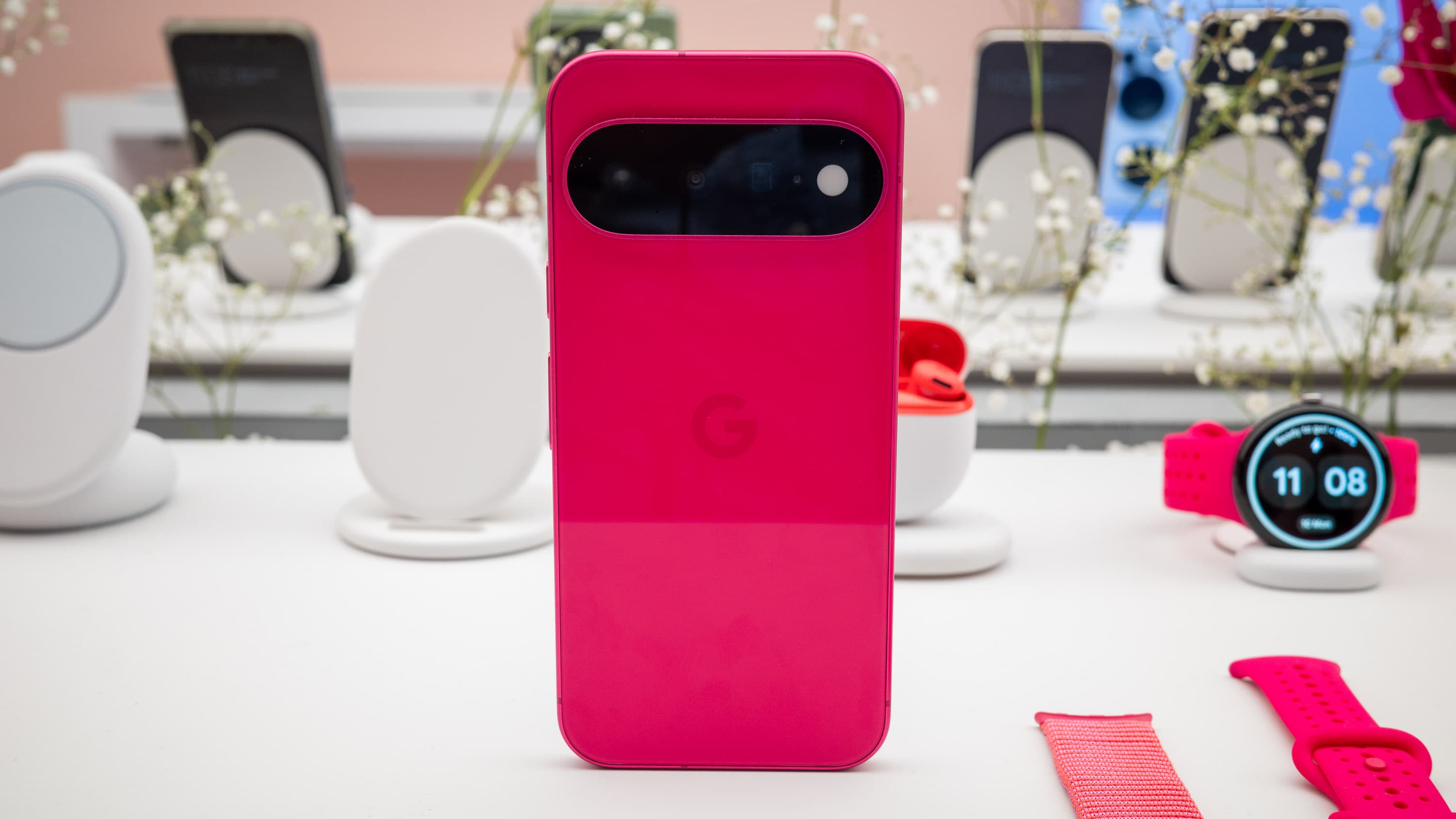 Google Pixel 11 with new camera bar design and 30x zoom lens on a table