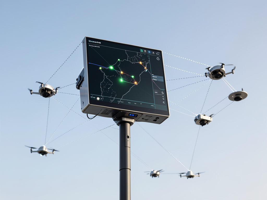 Diagram of an open-source drone detection network with distributed sensors