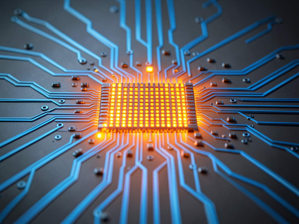 Diagram of a CPU die showing cache hierarchy levels L1 L2 L3 and a memory controller
