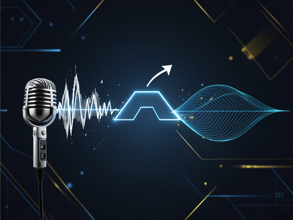 Google Gemini 3.5 Transcribe AI model converting speech to clean text on a smartphone screen