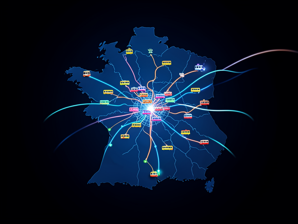 A digital map of Belgium showing real-time public transport vehicle locations across Brussel, Antwerp and other cities.