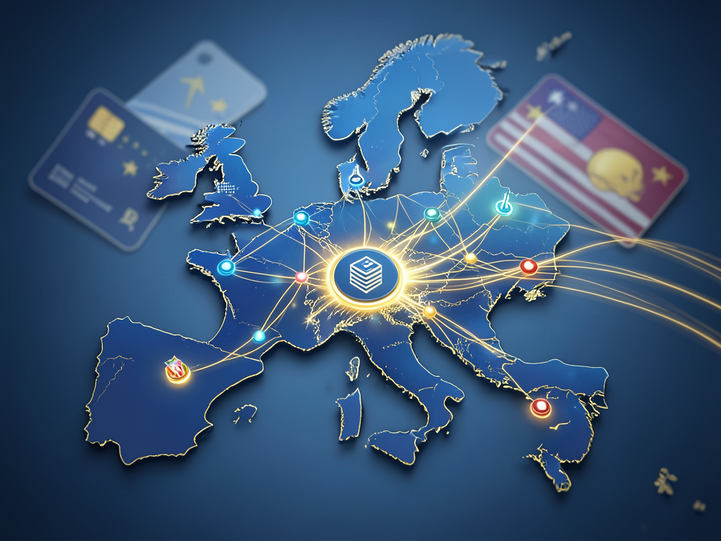 European payment network map showing collaboration between major paytech companies across the continent