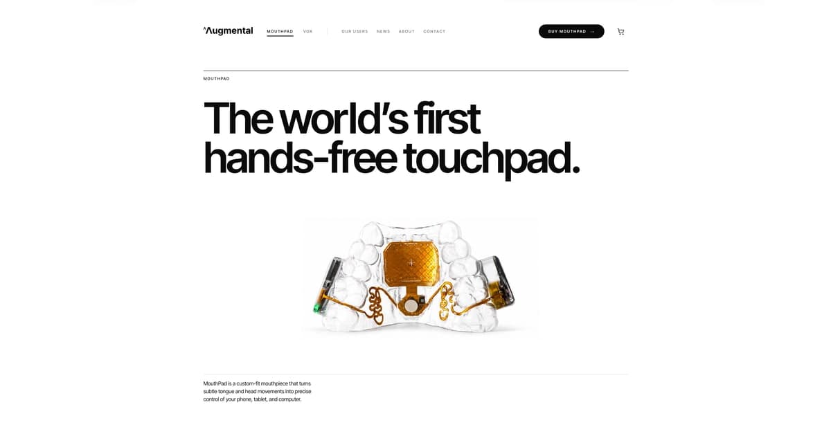 MouthPad Offers Hands-Free Control via Tongue Movements