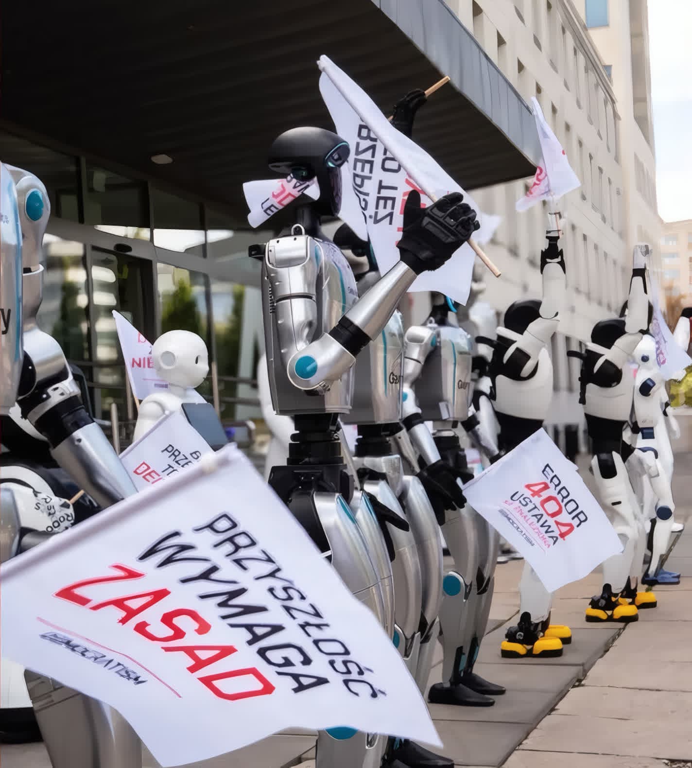 Robots Stage Protest in Poland to Warn Against AI Job Loss