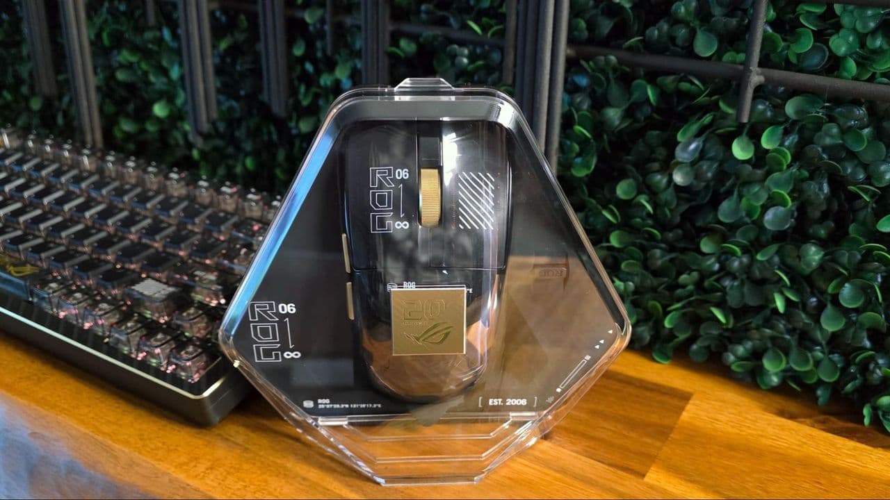 Asus Marks 20 Years of ROG With a Gold-Plated Gaming Mouse Packing a 65K Sensor