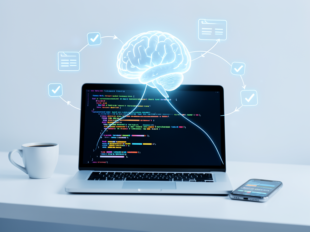 ZCode AI coding environment interface on a laptop screen