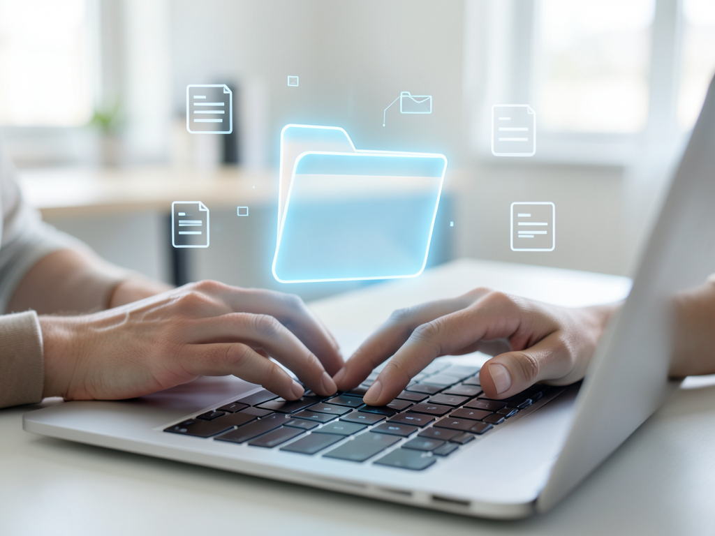 Anthropic's Cowork AI agent interface showing file management tasks on a desktop computer