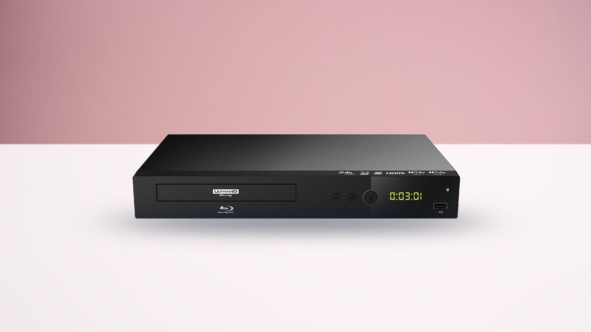 Laser BLU-BD4K-384 4K Blu-ray player with region-free playback for DVDs and Blu-rays