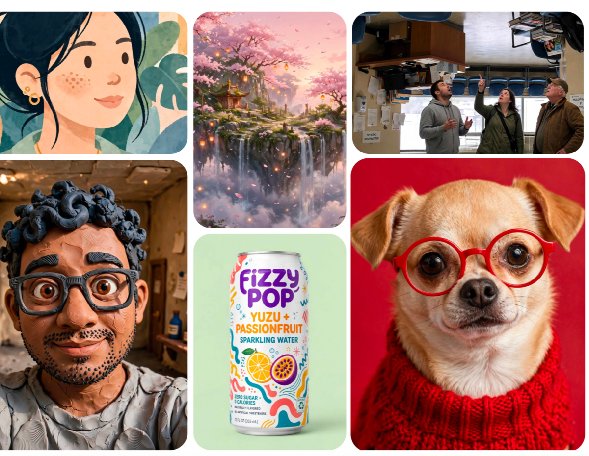 Meta's Muse AI image generator interface showing generated images for advertising and decorating