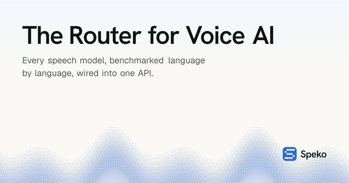 Speko startup launches as OpenRouter for Voice AI on Hacker News